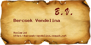 Bercsek Vendelina névjegykártya